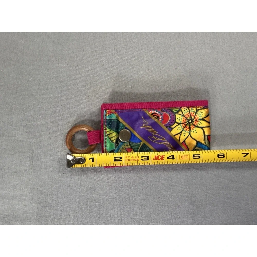 Laurel Burch Floral Snap Scarf Holder Ring Artistic Design Vibrant  Bohemian